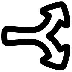 Triangle Arrow Split Vertical Right 2 Icon from Plump Remix Set