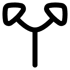 Triangle Arrow Split Vertical Up 2 Icon from Flex Line Set