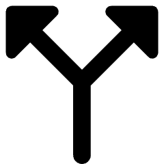 Triangle Arrow Split Vertical Up 2 Icon from Core Remix Set