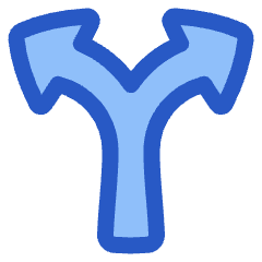 Triangle Arrow Split Vertical Up 2 Icon from Plump Duo Set