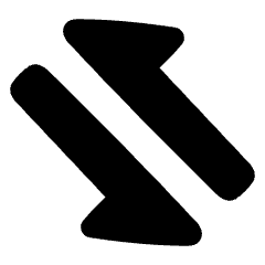 Triangle Arrow Transfer Diagonal 2 Icon from Plump Solid Set