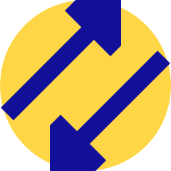 Triangle Arrow Transfer Diagonal 3 Icon from Sharp Pop Set