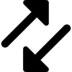 Triangle Arrow Transfer Diagonal 3 Icon from Core Remix Set