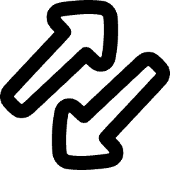 Triangle Arrow Transfer Diagonal 3 Icon from Plump Remix Set
