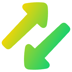 Triangle Arrow Transfer Diagonal 3 Icon from Plump Gradient Set