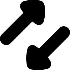 Triangle Arrow Transfer Diagonal 3 Icon from Flex Solid Set