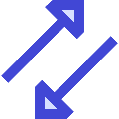 Triangle Arrow Transfer Diagonal 3 Icon from Sharp Duo Set