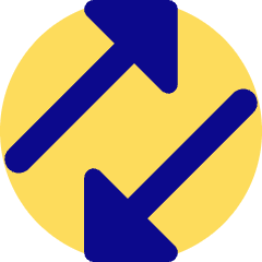 Triangle Arrow Transfer Diagonal 3 Icon from Core Pop Set