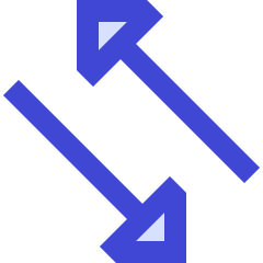 Triangle Arrow Transfer Diagonal 4 Icon from Sharp Duo Set