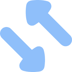 Triangle Arrow Transfer Diagonal 4 Icon from Flex Flat Set
