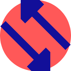 Triangle Arrow Transfer Diagonal 4 Icon from Sharp Pop Set