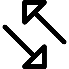 Triangle Arrow Transfer Diagonal 4 Icon from Core Line Set