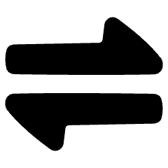Triangle Arrow Transfer Horizontal 1 Icon from Plump Solid Set