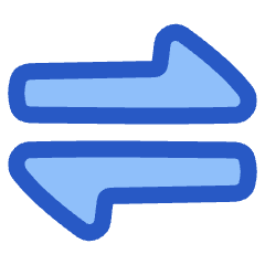 Triangle Arrow Transfer Horizontal 1 Icon from Plump Duo Set