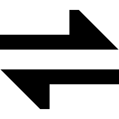 Triangle Arrow Transfer Horizontal 1 Icon from Sharp Solid Set
