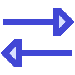 Triangle Arrow Transfer Horizontal 2 Icon from Sharp Duo Set