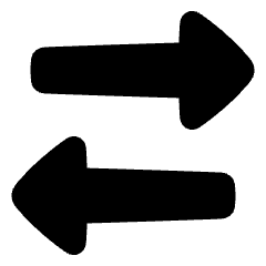 Triangle Arrow Transfer Horizontal 2 Icon from Plump Solid Set