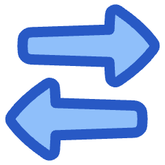 Triangle Arrow Transfer Horizontal 2 Icon from Plump Duo Set