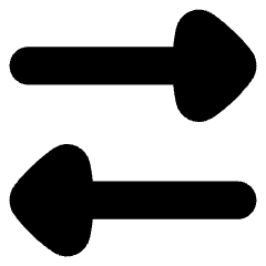 Triangle Arrow Transfer Horizontal 2 Icon from Flex Solid Set