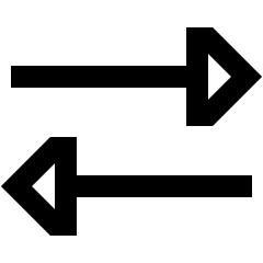 Triangle Arrow Transfer Horizontal 2 Icon from Sharp Line Set