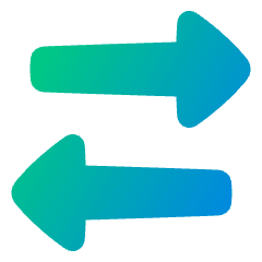 Triangle Arrow Transfer Horizontal 2 Icon from Plump Gradient Set