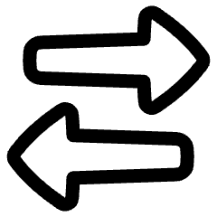 Triangle Arrow Transfer Horizontal 2 Icon from Plump Line Set