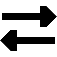 Triangle Arrow Transfer Horizontal 2 Icon from Sharp Solid Set