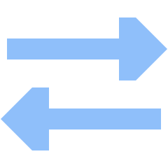 Triangle Arrow Transfer Horizontal 2 Icon from Sharp Flat Set