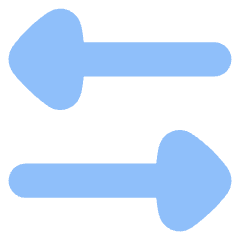 Triangle Arrow Transfer Horizontal 3 Icon from Flex Flat Set