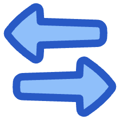 Triangle Arrow Transfer Horizontal 3 Icon from Plump Duo Set