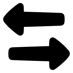 Triangle Arrow Transfer Horizontal 3 Icon from Plump Solid Set