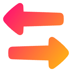 Triangle Arrow Transfer Horizontal 3 Icon from Plump Gradient Set