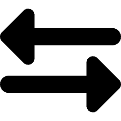 Triangle Arrow Transfer Horizontal 3 Icon from Core Solid Set
