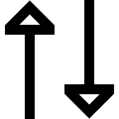 Triangle Arrow Transfer Vertical 2 Icon from Sharp Line Set