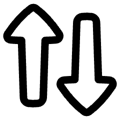 Triangle Arrow Transfer Vertical 2 Icon from Plump Line Set