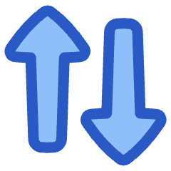 Triangle Arrow Transfer Vertical 2 Icon from Plump Duo Set