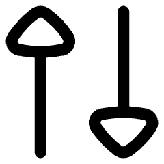Triangle Arrow Transfer Vertical 2 Icon from Flex Line Set