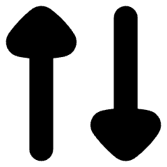 Triangle Arrow Transfer Vertical 2 Icon from Flex Solid Set