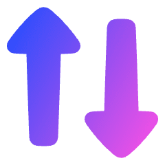 Triangle Arrow Transfer Vertical 2 Icon from Plump Gradient Set