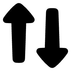 Triangle Arrow Transfer Vertical 2 Icon from Plump Solid Set