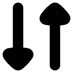 Triangle Arrow Transfer Vertical 3 Icon from Flex Solid Set