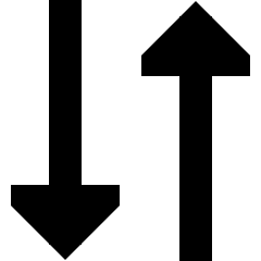Triangle Arrow Transfer Vertical 3 Icon from Sharp Solid Set