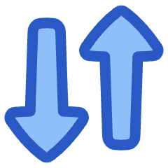 Triangle Arrow Transfer Vertical 3 Icon from Plump Duo Set