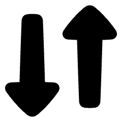 Triangle Arrow Transfer Vertical 3 Icon from Plump Solid Set