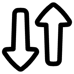 Triangle Arrow Transfer Vertical 3 Icon from Plump Line Set