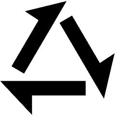 Triangle Arrow Triangle Loop Icon from Sharp Solid Set