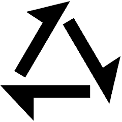 Triangle Arrow Triangle Loop Icon from Sharp Remix Set