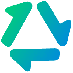 Triangle Arrow Triangle Loop Icon from Plump Gradient Set