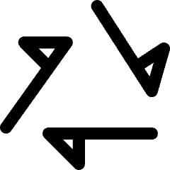 Triangle Arrow Triangle Loop Icon from Core Line Set