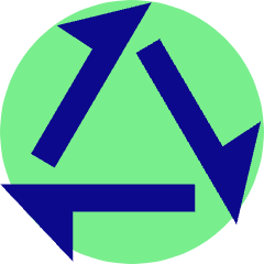 Triangle Arrow Triangle Loop Icon from Sharp Pop Set